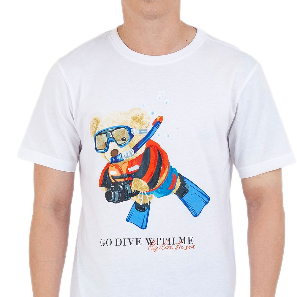 MESTYLE เสื้อยืดพื้น สีขาว ไซส์ XL