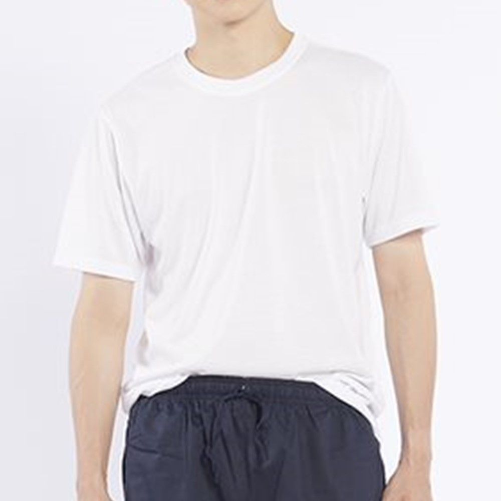 เสื้อยืดคอกลมสีขาว M