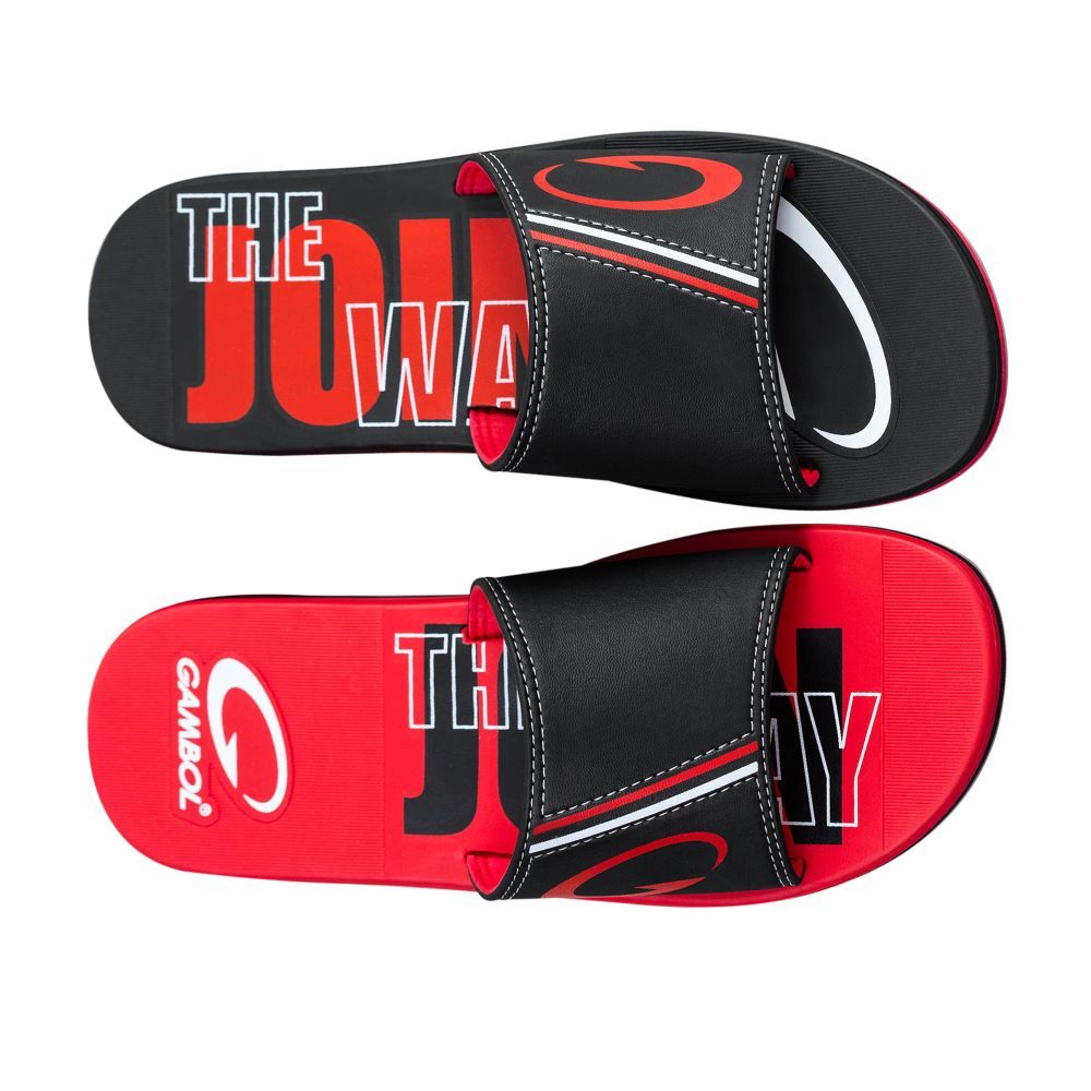 GAMBOL รองเท้าแตะบุรุษสีดำแดง SIZE 43