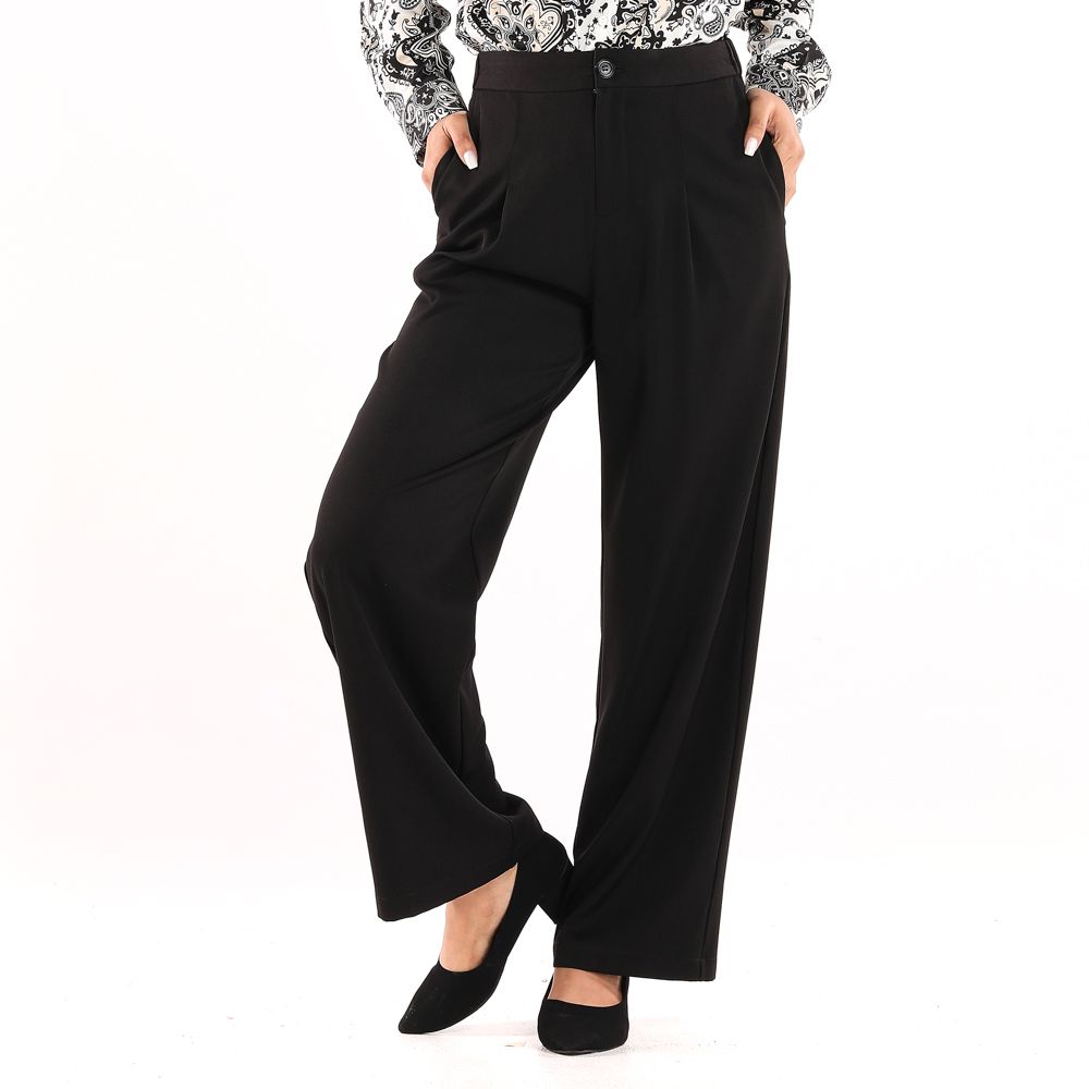 MESTYLE กางเกงขายาวแต่งดีเทล สีดำ ไซซ์ S