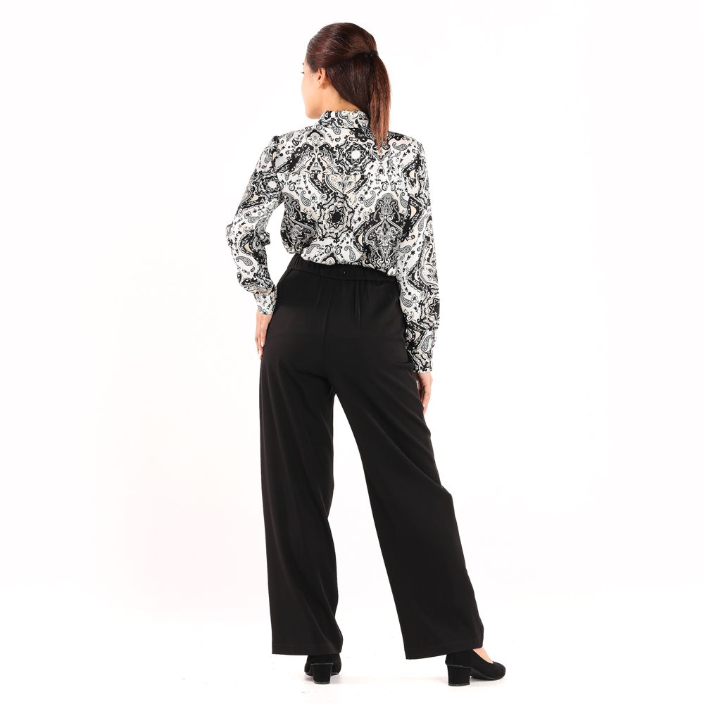 MESTYLE กางเกงขายาวแต่งดีเทล สีดำ ไซซ์ S