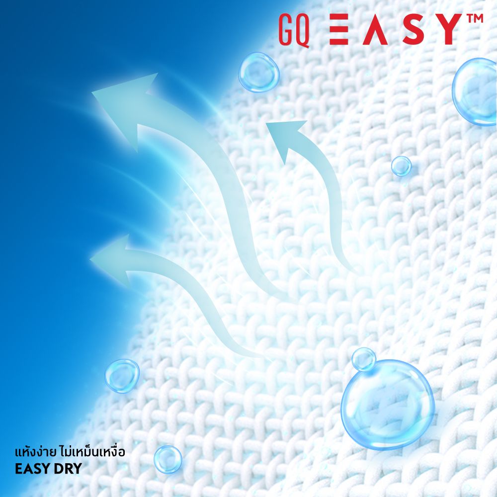 GQ EASY เสื้อกีฬาคอกลมสีดำ M