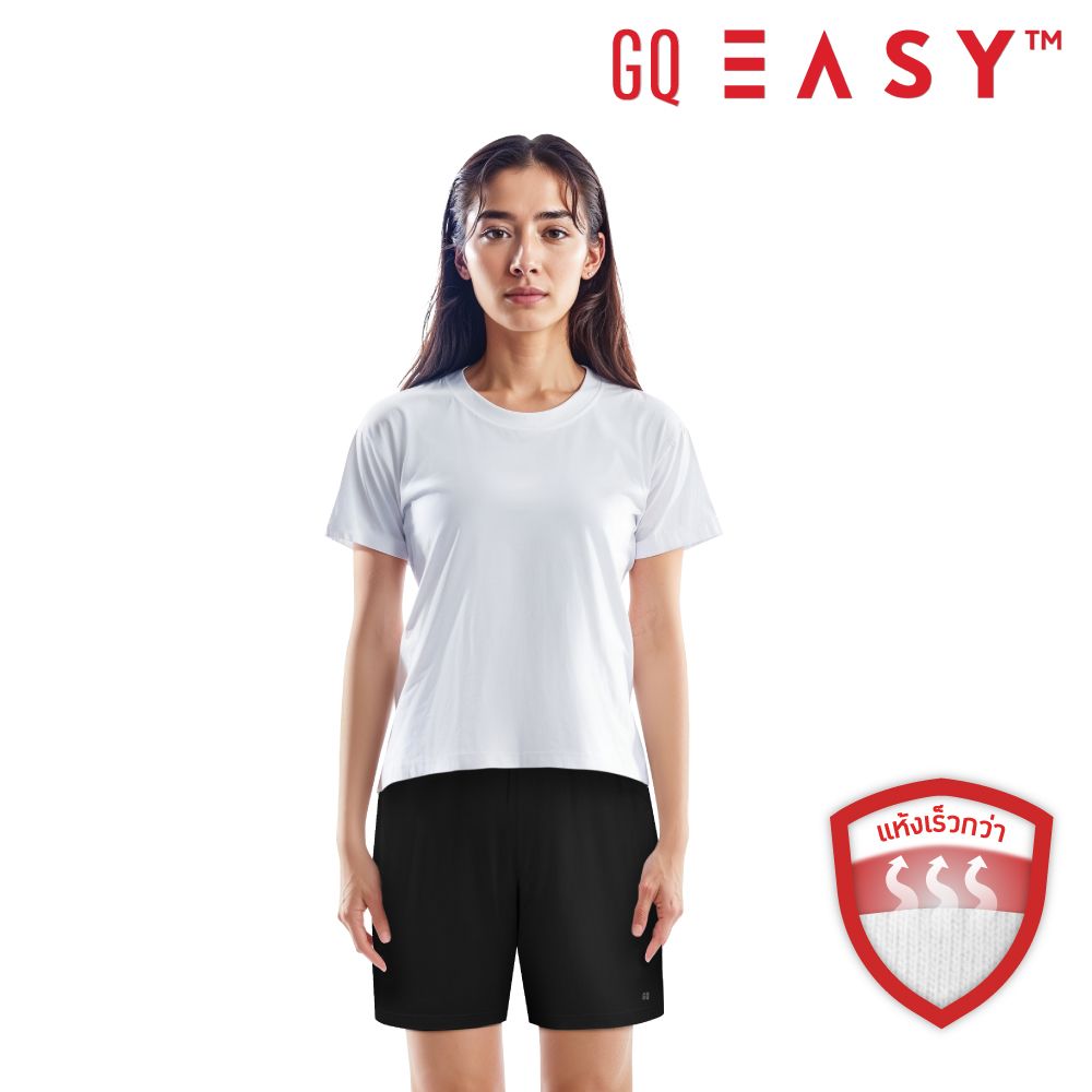 GQ EASY กางเกงกีฬาขาสั้นสีดำ M