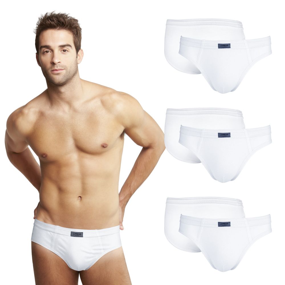 J.PRESS กางเกงชั้นในชายแพ็ค 3 ตัว สีขาว ไซส์ XL
