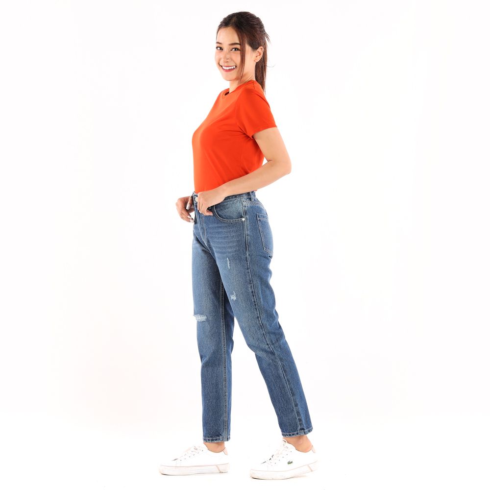 ME STYLE กางเกงยีนส์ทรงRELAX สีเข้ม 36