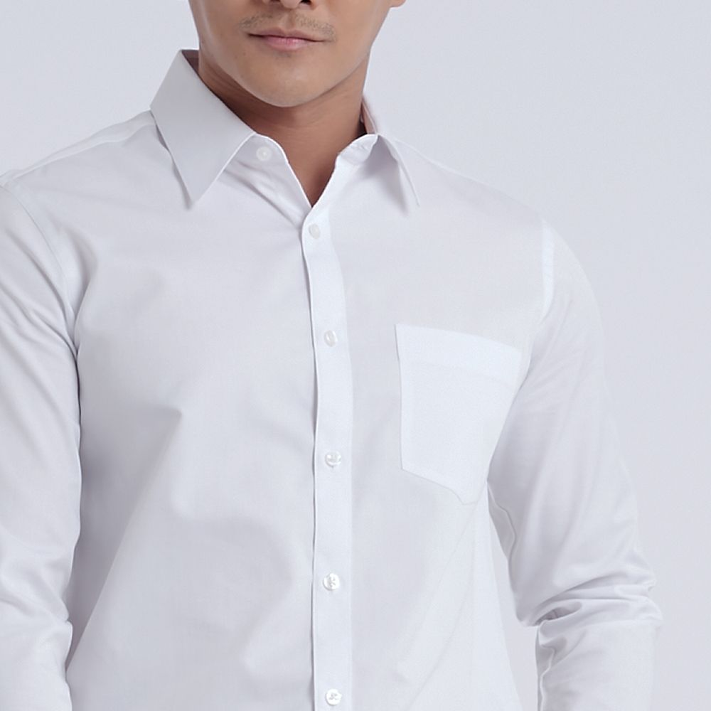 MESTYLE เสื้อแขนยาวเข้ารูป สีขาว ไซซ์ 16