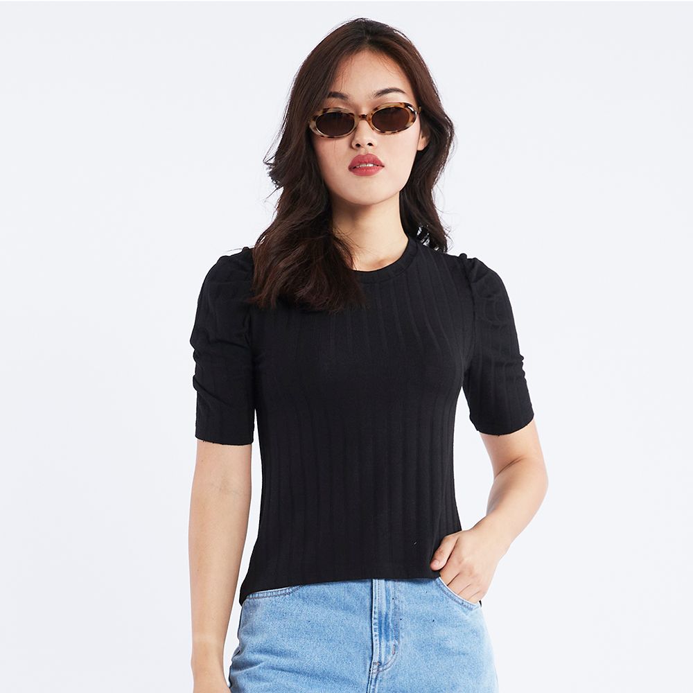 MESTYLE เสื้อสีพื้น ดำ ไซซ์ M