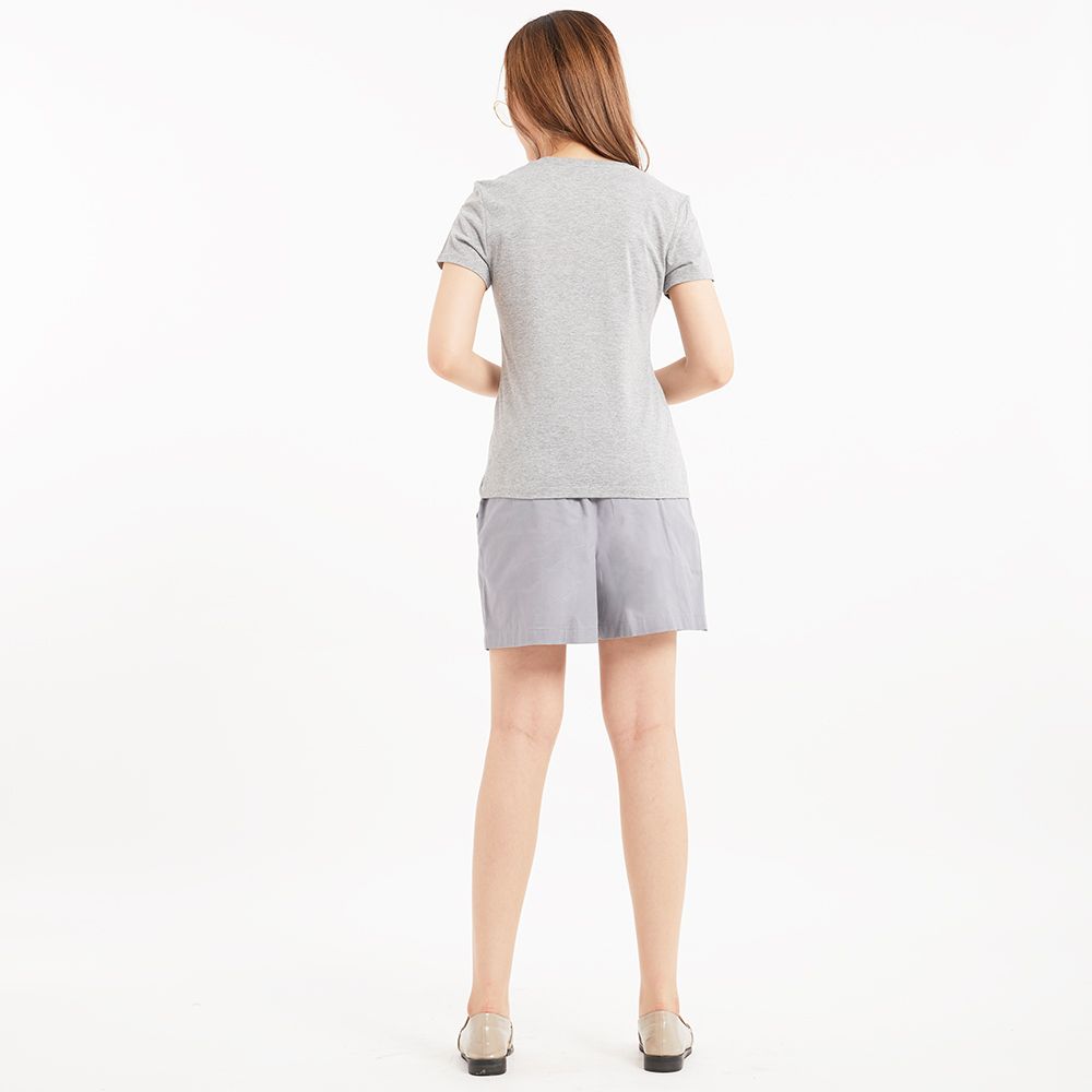 MESTYLE เสื้อยืดคอกลมสีพื้น เทา ไซซ์ L