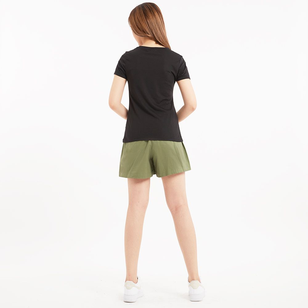 MESTYLE เสื้อยืดคอวีสีพื้น ดำ ไซซ์ S