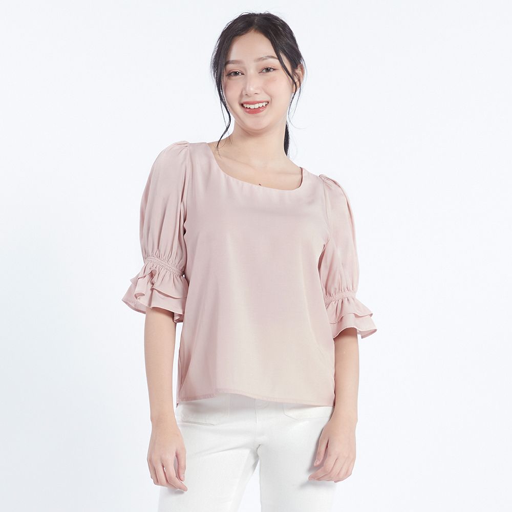 MESTYLE เสื้อแขนสั้น สีชมพู ไซซ์ S
