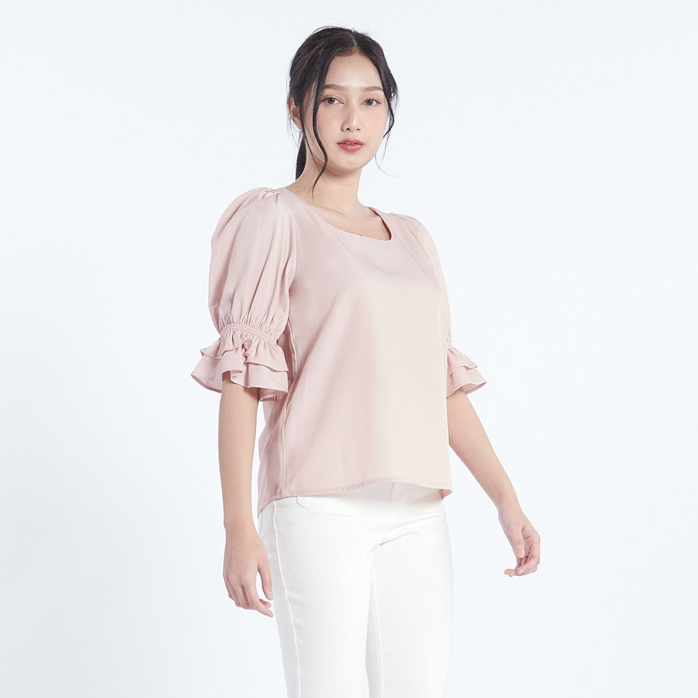 MESTYLE เสื้อแขนสั้น สีชมพู ไซซ์ M