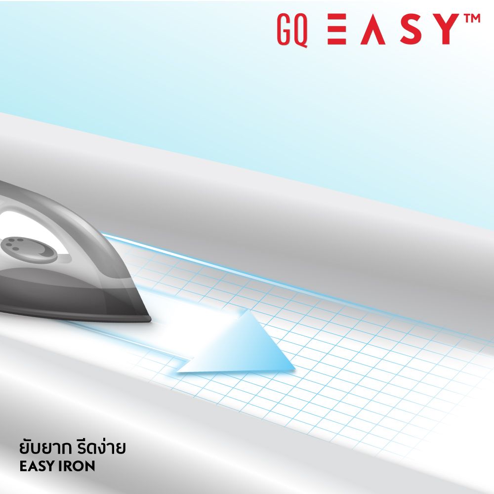 GQ EASY กางเกงขายาวไม่มีจีบดำ 36