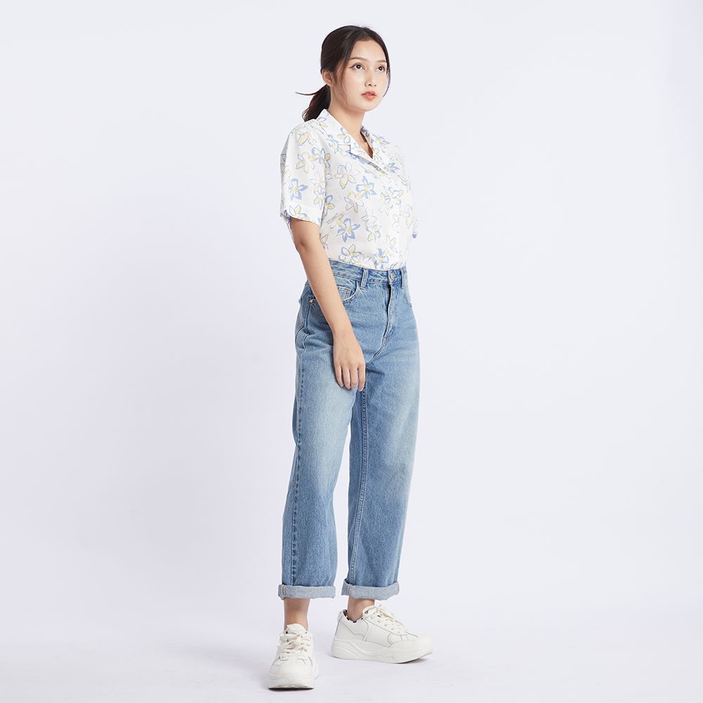 MESTYLE กางเกงยีนส์ทรงขาตรง สีกลาง ไซซ์ 28