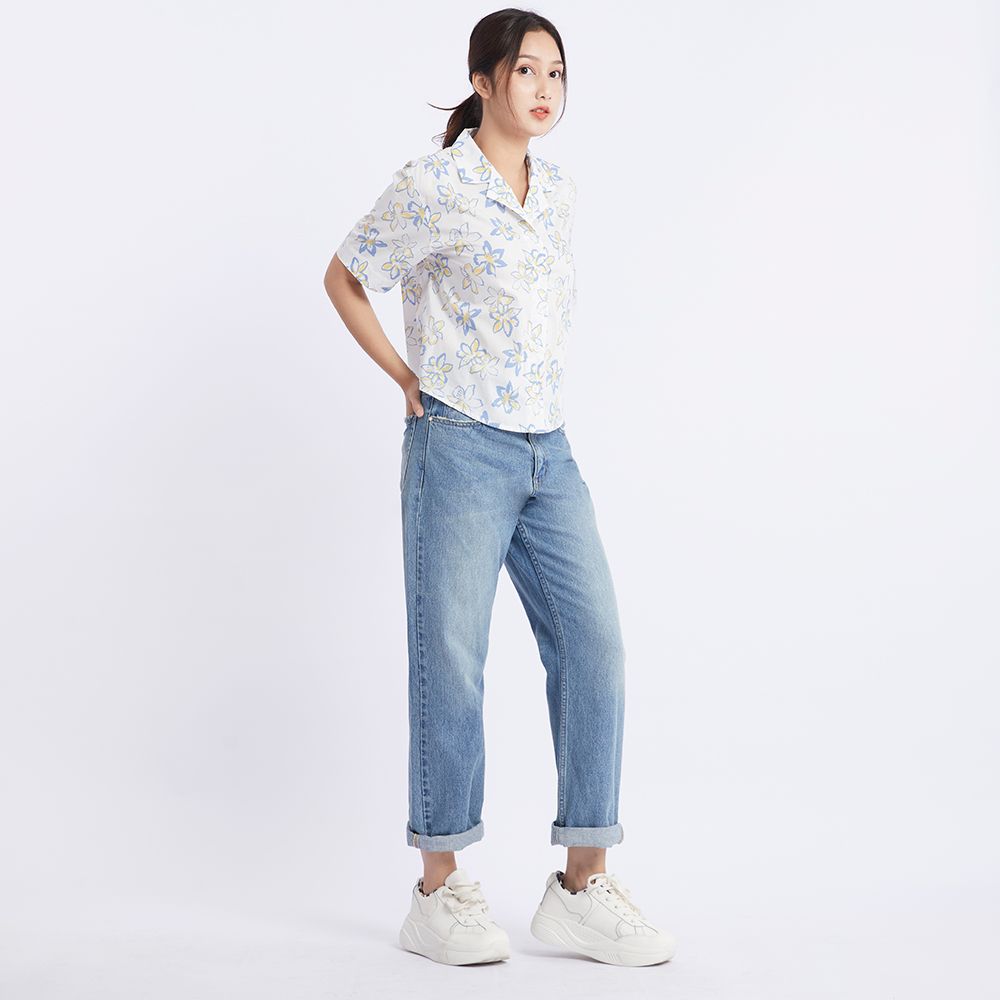 MESTYLE กางเกงยีนส์ทรงขาตรง สีกลาง ไซซ์ 28