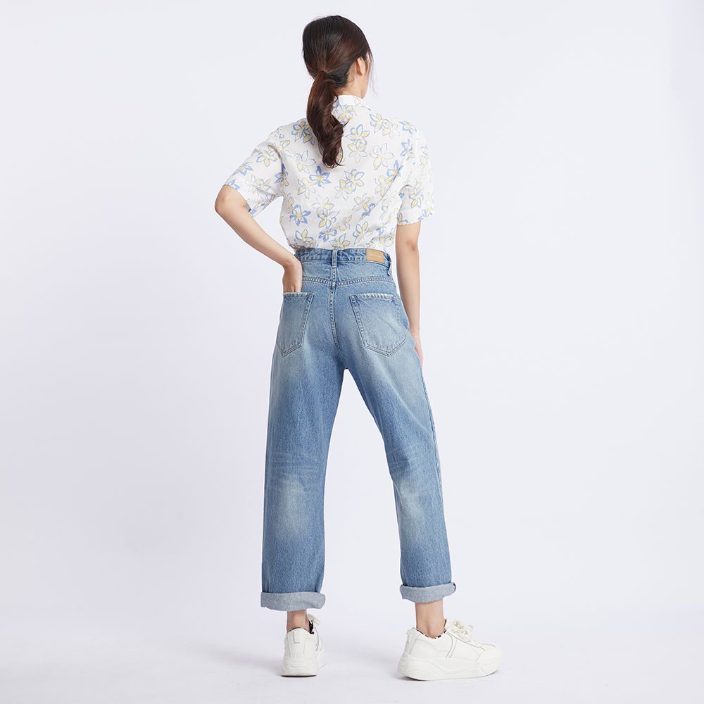 MESTYLE กางเกงยีนส์ทรงขาตรง สีกลาง ไซซ์ 28