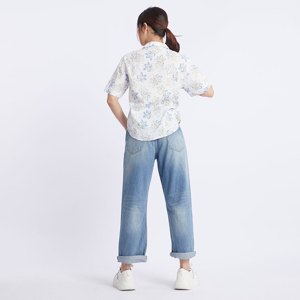 MESTYLE กางเกงยีนส์ทรงขาตรง สีกลาง ไซซ์ 28