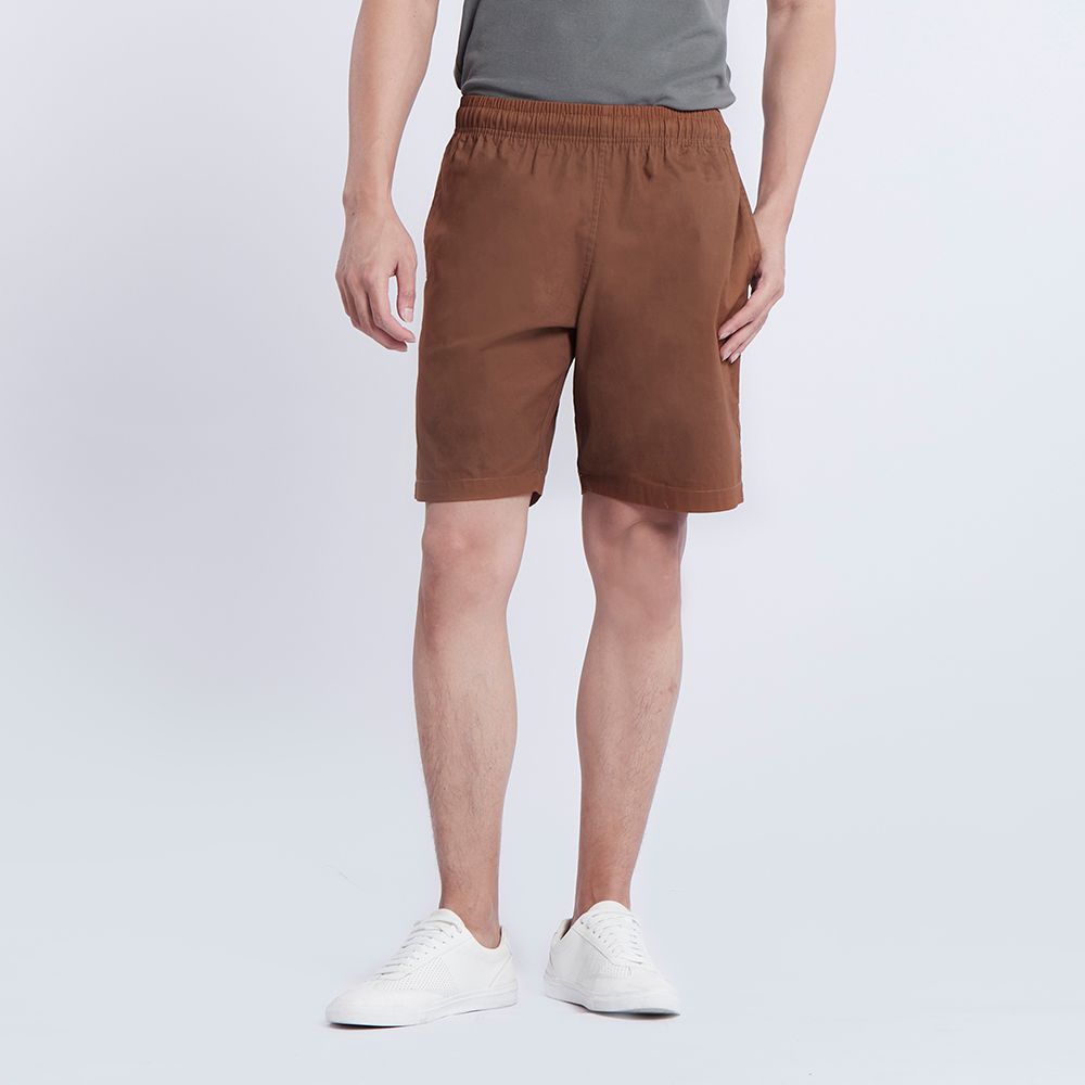 MESTYLE กางเกงขาสั้นพื้น สีน้ำตาล ไซซ์ L