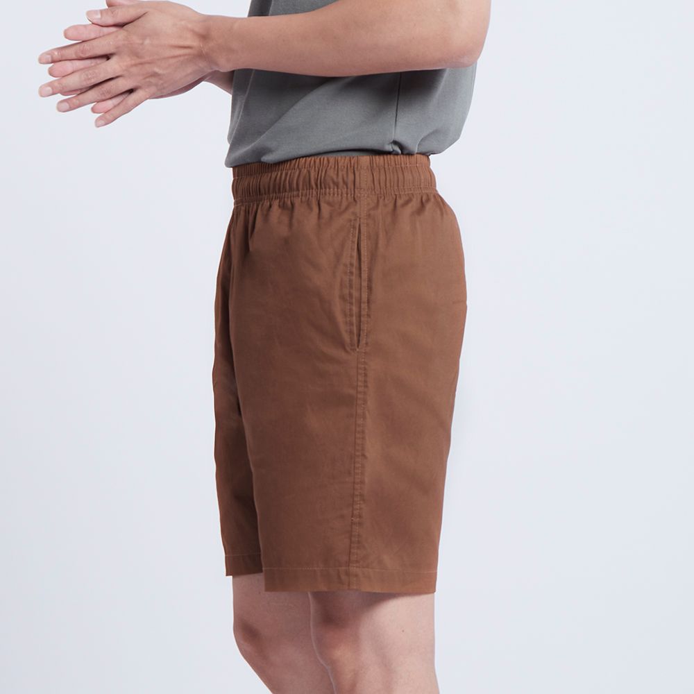 MESTYLE กางเกงขาสั้นพื้น สีน้ำตาล ไซซ์ L