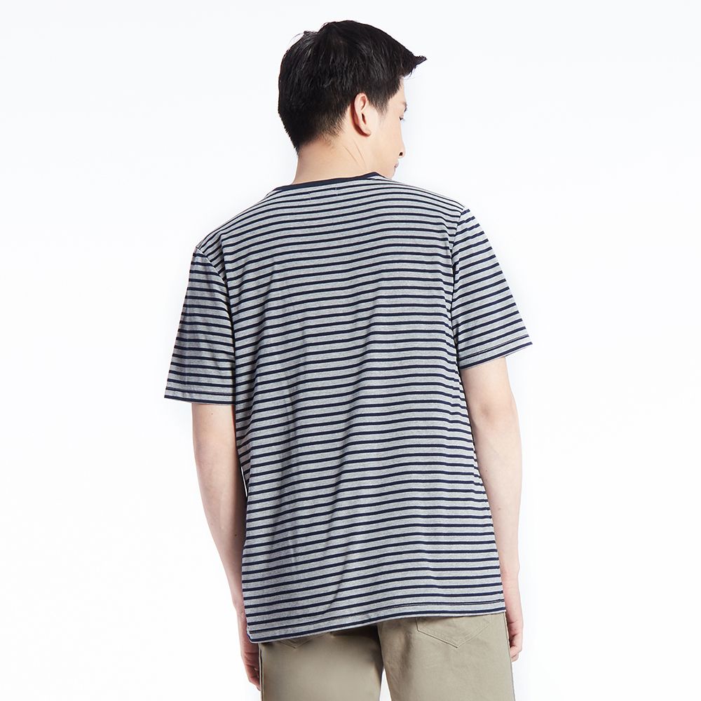 MESTYLE เสื้อแขนสั้นริ้ว สีกรมท่า ไซส์ M