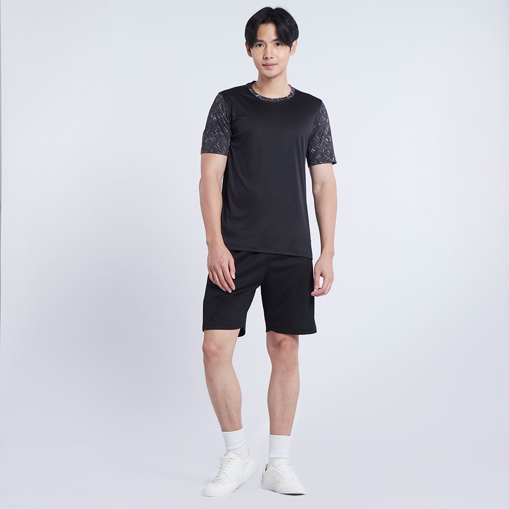 MESTYLE เสื้อกีฬาแขนสั้นสีดำ ไซซ์ M