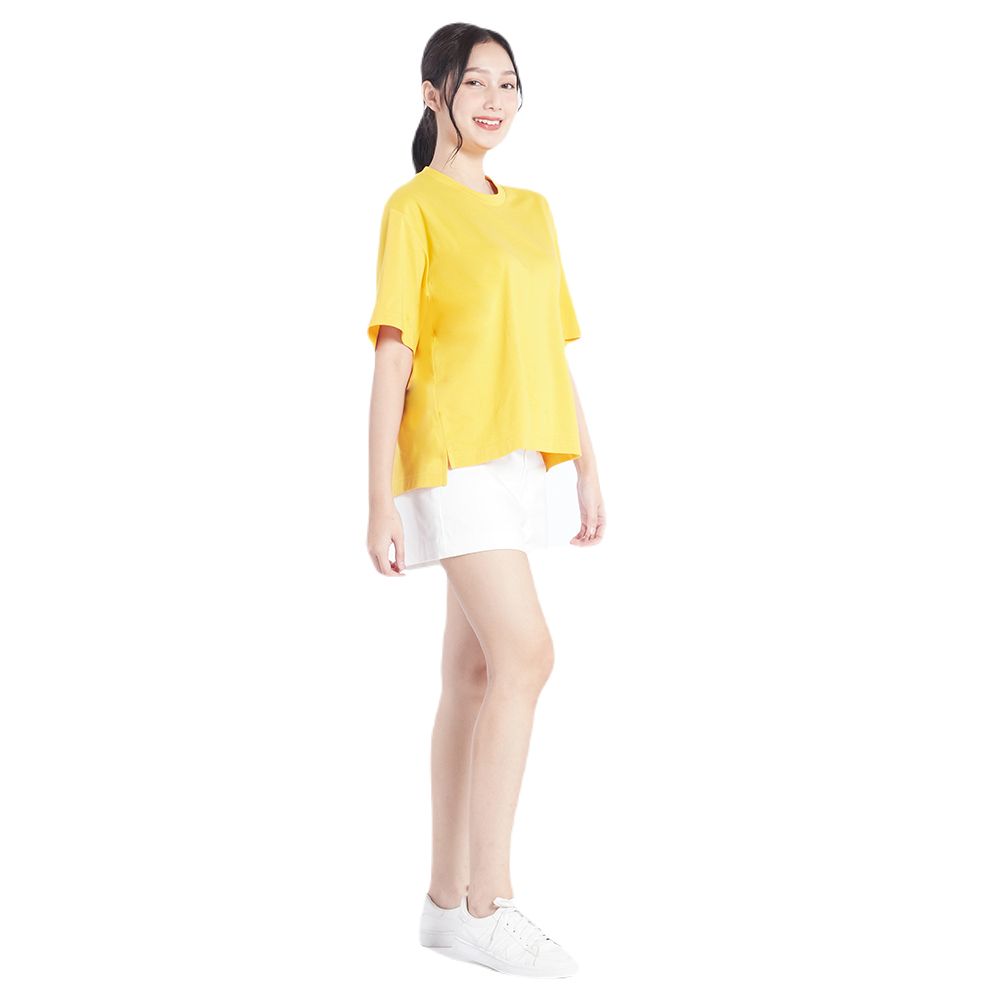 MESTYLE เสื้อยืดสีพื้น เหลือง ไซซ์ M