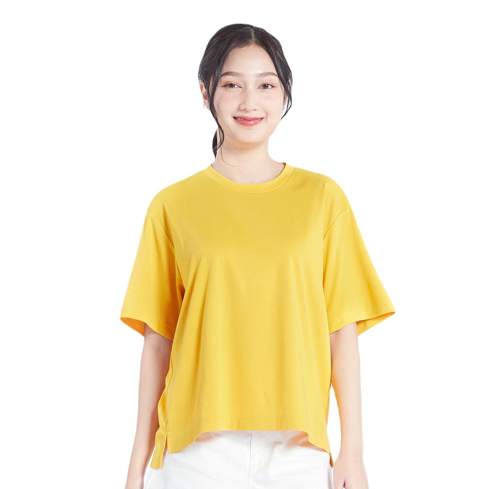 MESTYLE เสื้อยืด สีพื้น เหลือง ไซซ์ XL