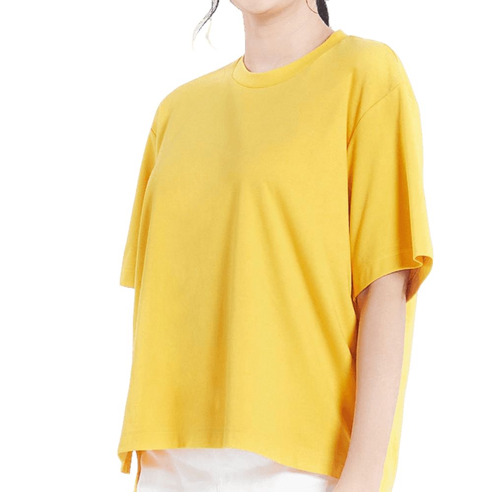 MESTYLE เสื้อยืด สีพื้น เหลือง ไซซ์ XL