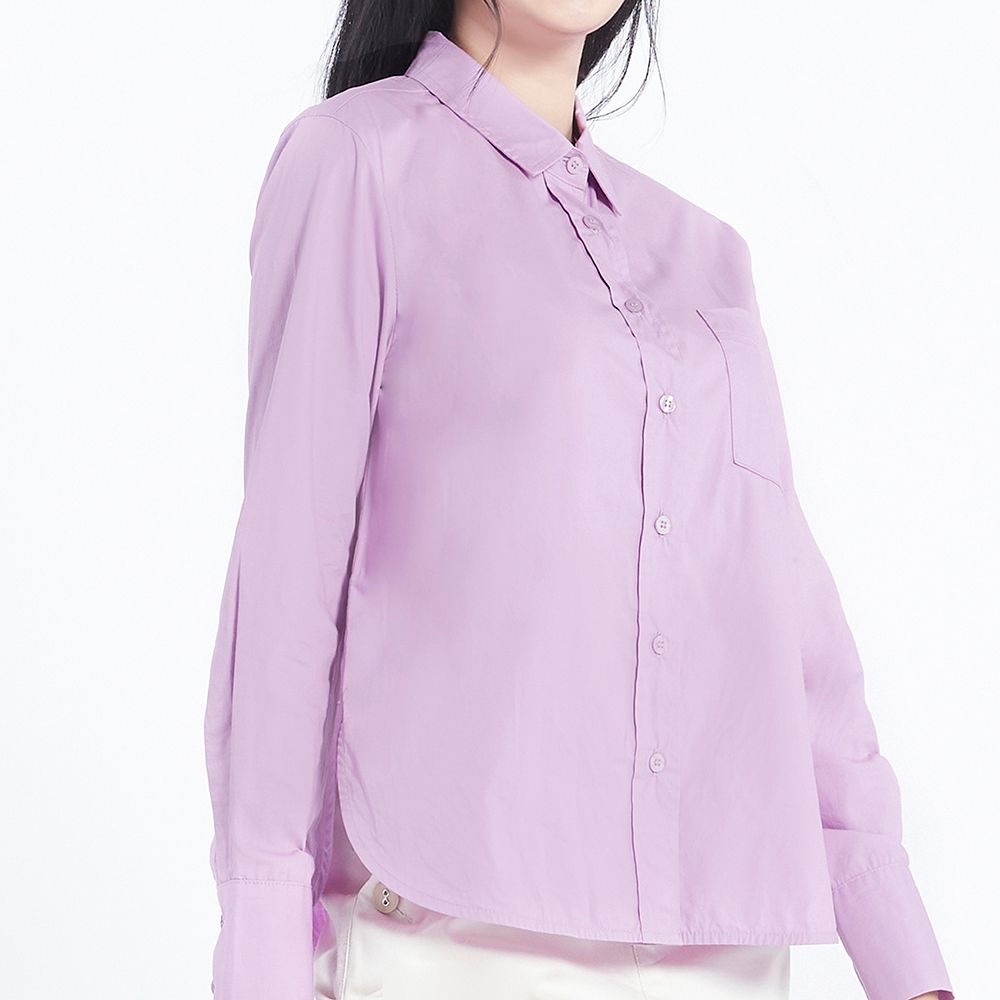 MESTYLE เสื้อแต่งดีเทล สีม่วง ไซซ์ S