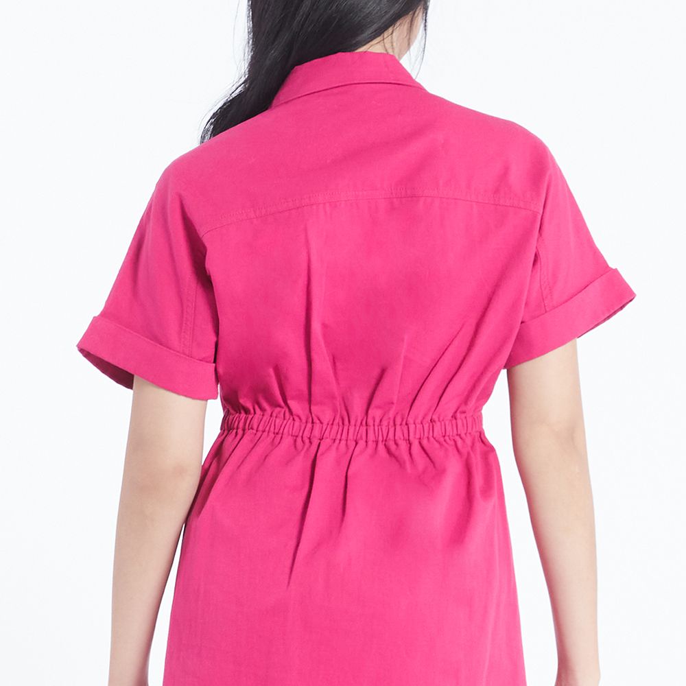 MESTYLE ชุดเดรสแต่งดีเทล สีชมพู ไซซ์ M