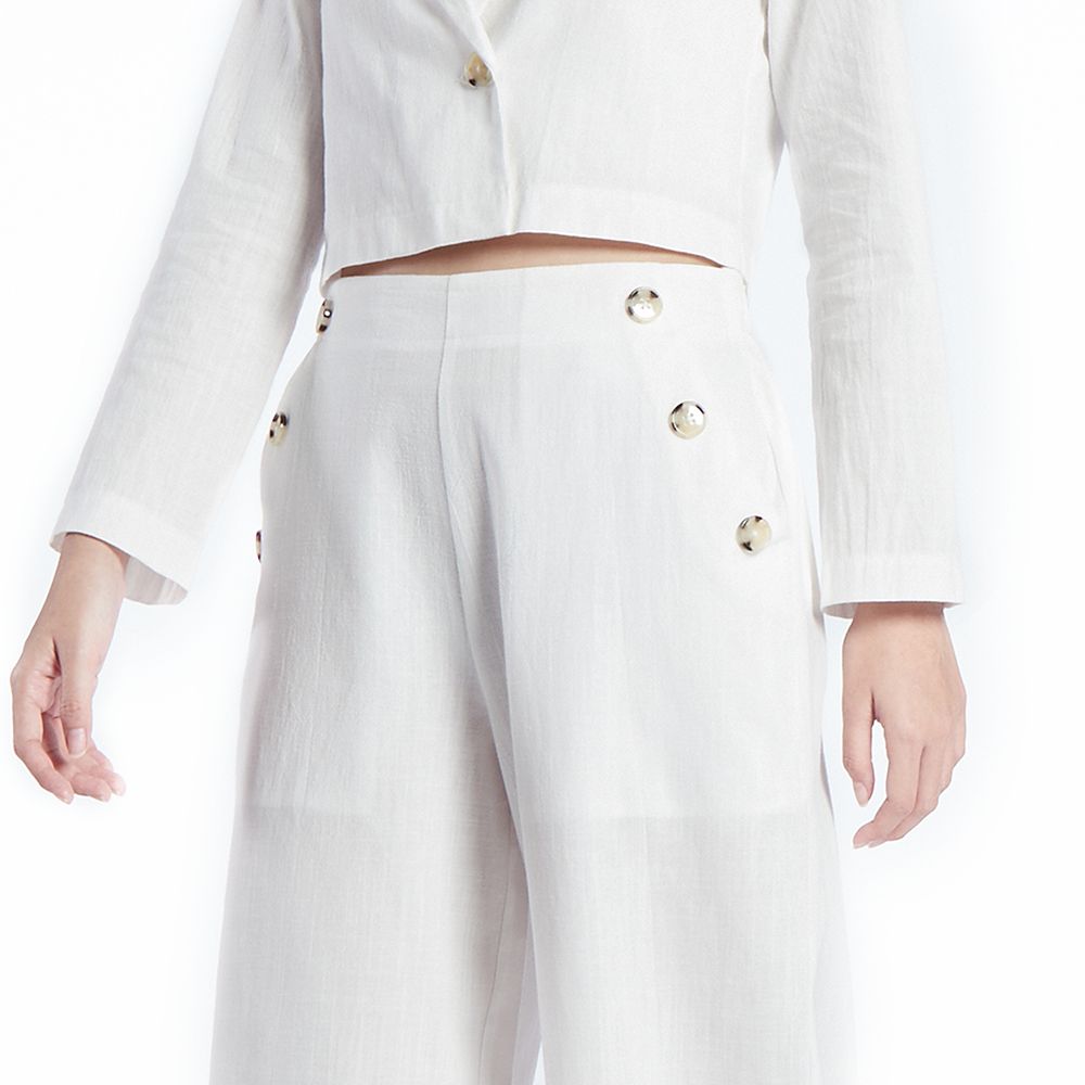 MESTYLE กางเกงขายาว สีครีม ไซซ์ M