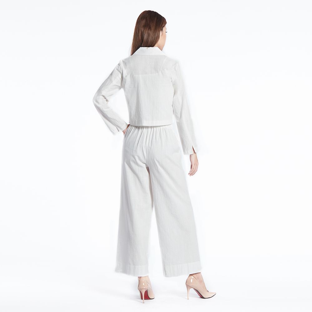 MESTYLE กางเกงขายาว สีครีม ไซซ์ M