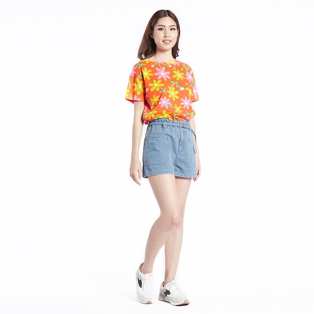 MESTYLE กางเกงขาสั้นยีนส์ สีอ่อน ไซซ์ M