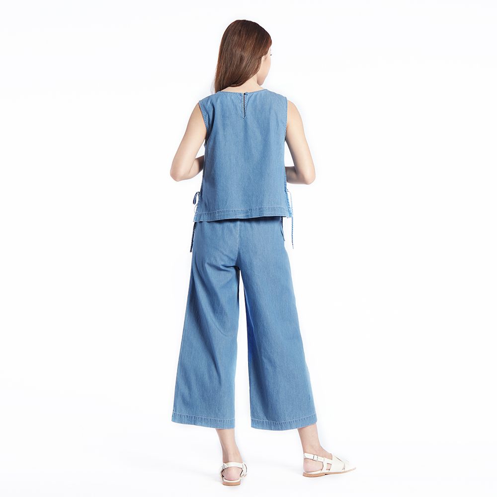 MESTYLE เสื้อยีนส์แขนกุด สีกลาง ไซซ์ L