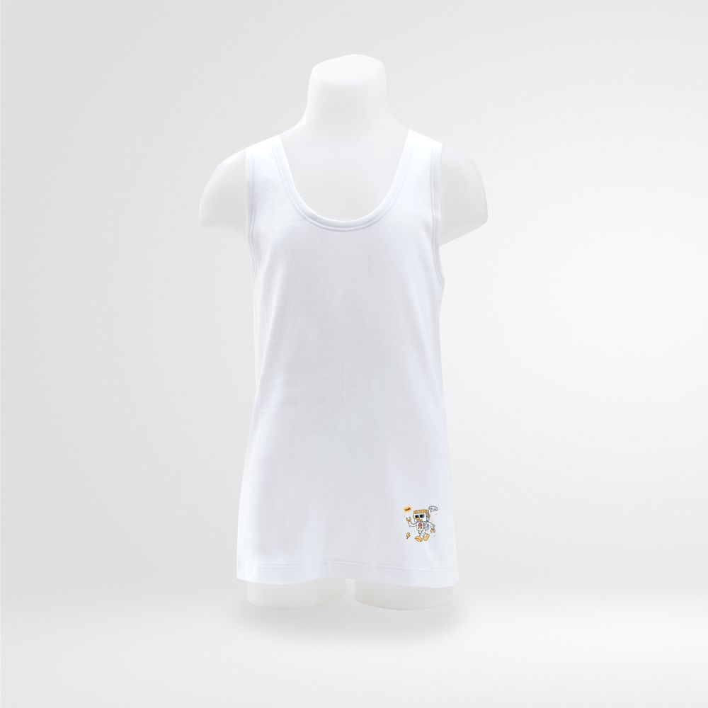 คาร์สัน เสื้อกล้ามเด็กชาย สีขาว ไซส์ L แพ็ค 1 (คละลาย)