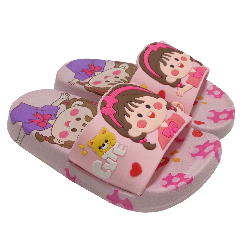 รองเท้าแตะสวมเด็กหญิง สีชมพู ไซส์ 25