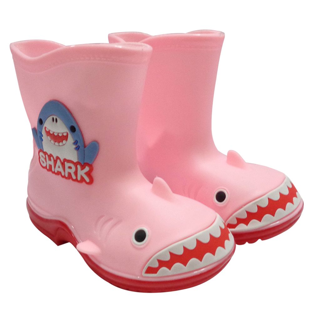 รองเท้าบูทเด็กฉลามสีชมพู ไซส์ 26