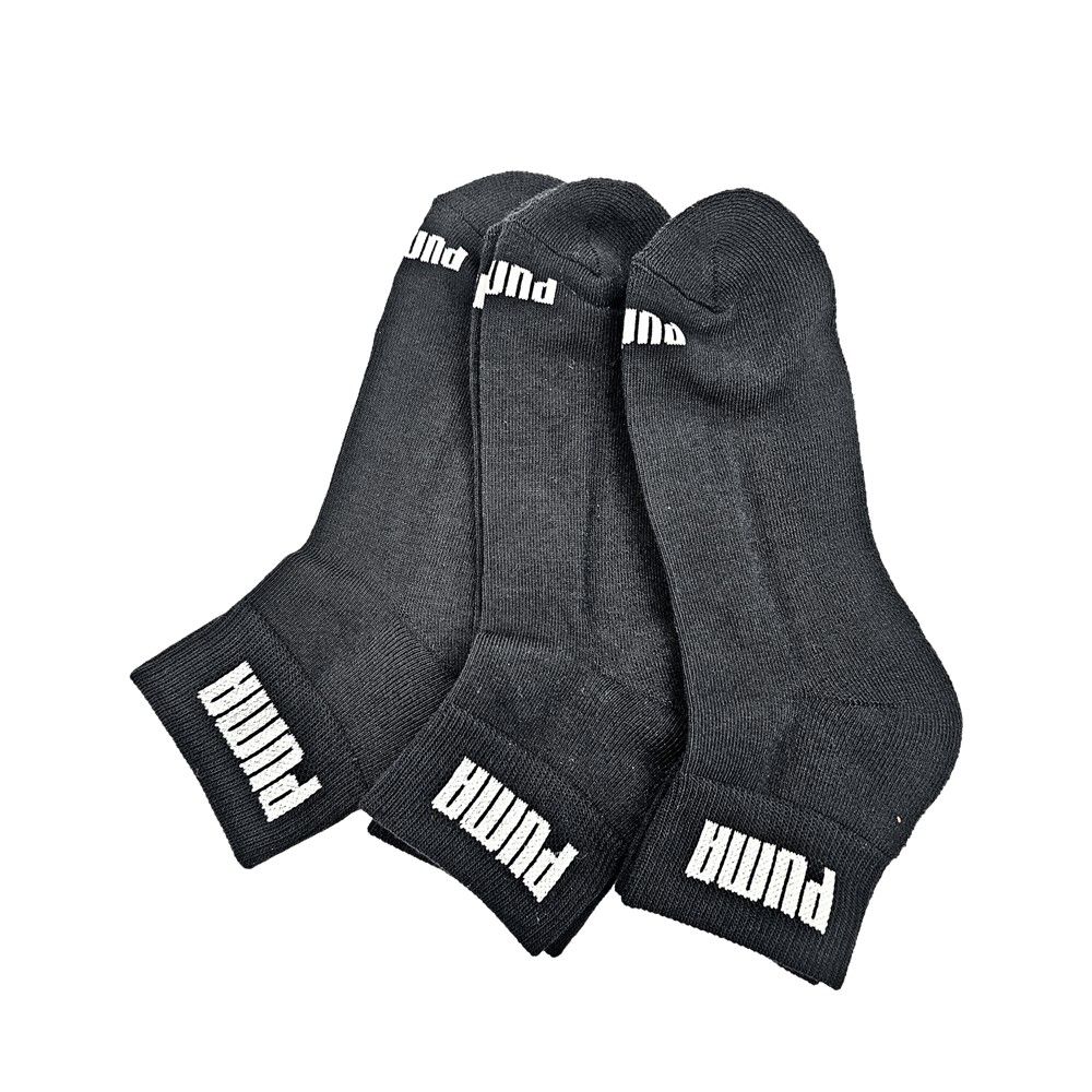 PUMA ถุงเท้าข้อสั้นสีดำ P3