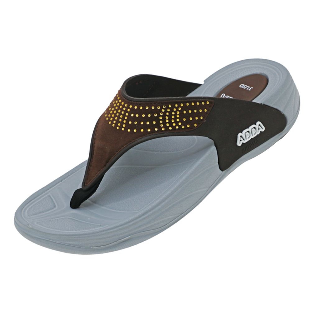 ADDA รองเท้าแตะสตรี สีน้ำตาล SIZE 4