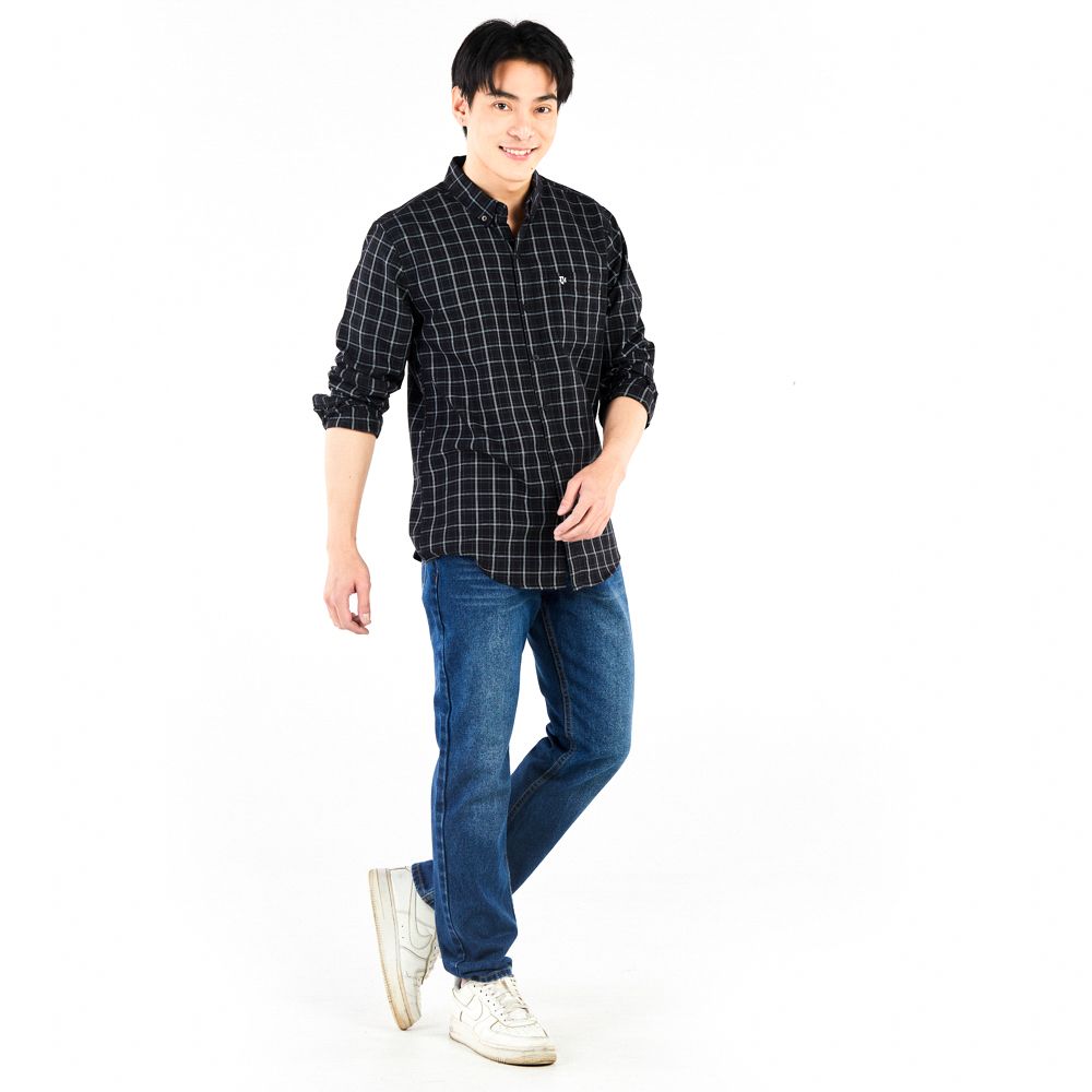 MESTYLE เชิ้ตพิมพ์ลายสีดำ ไซซ์ XL