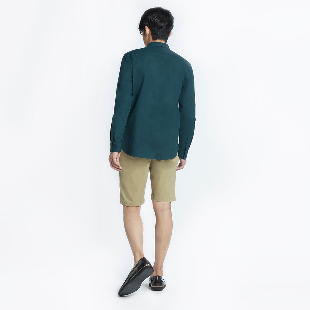 MESTYLE เชิ้ตทอลาย สีเขียว ไซซ์ L