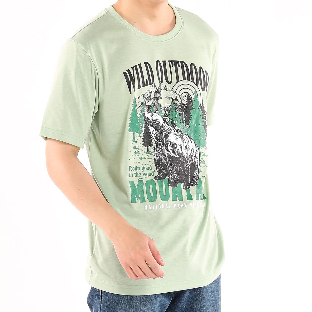 MESTYLE SHORTS SLEEVES T-SHIRT GREEN SIZE M