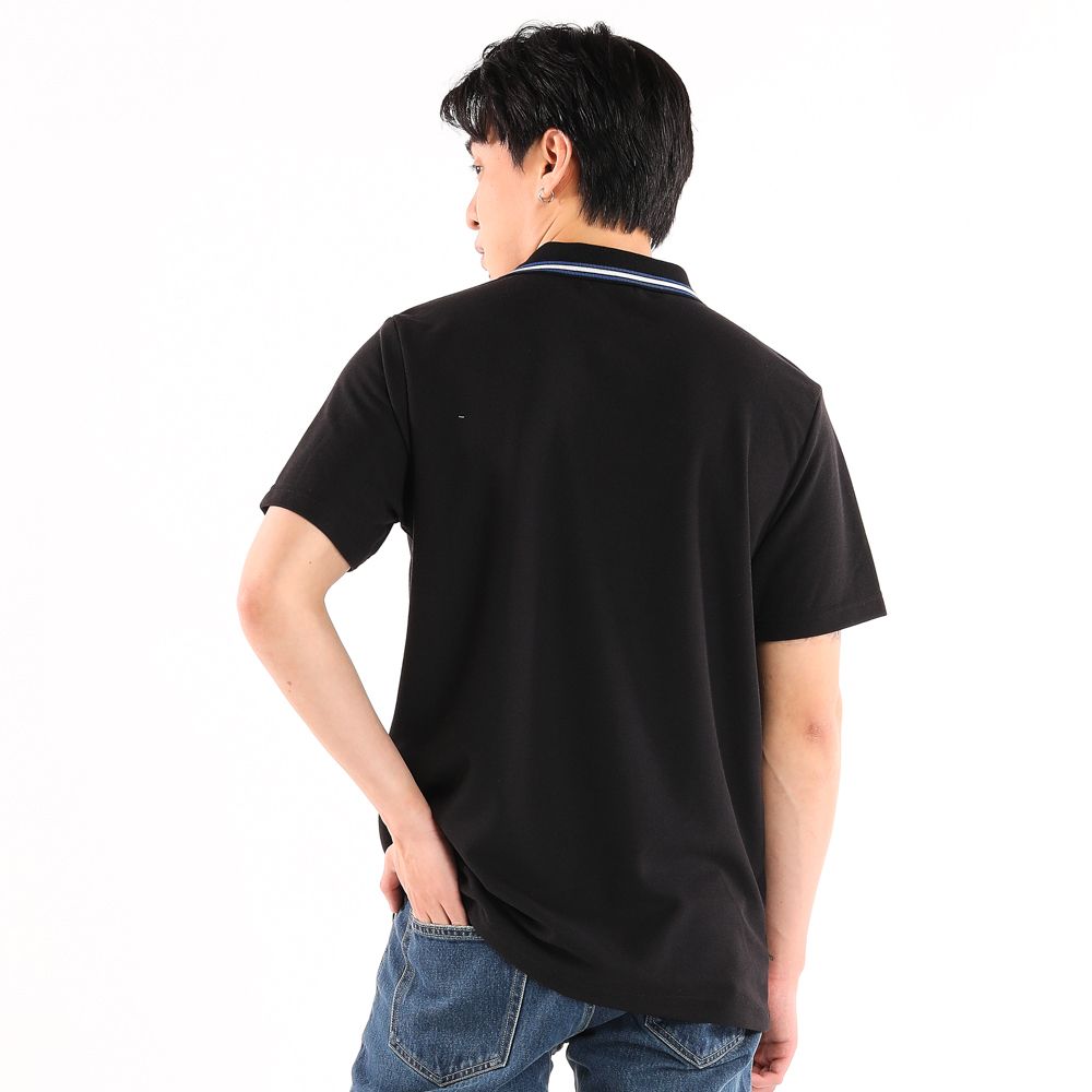 ME STYLE SOLID POLO SHIRT BLACK L
