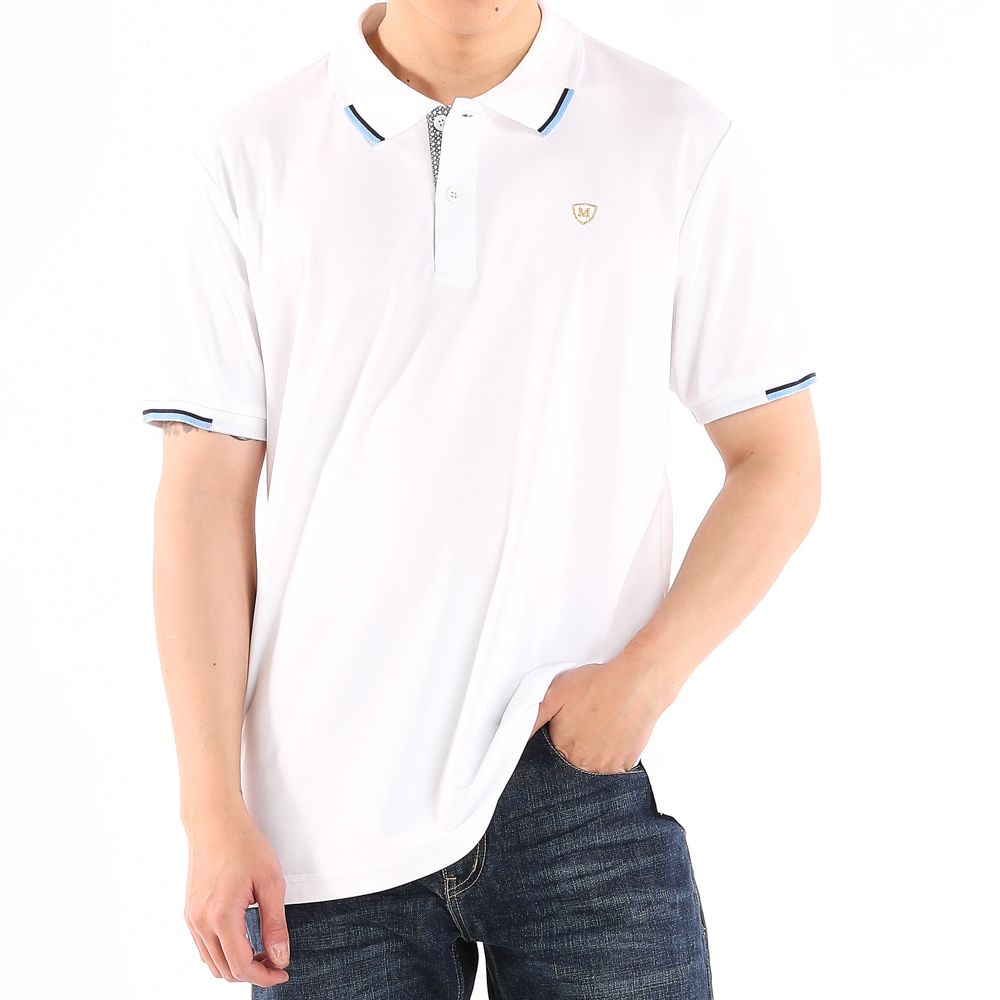 ME STYLE SOLID POLO SHIRT WHITE S