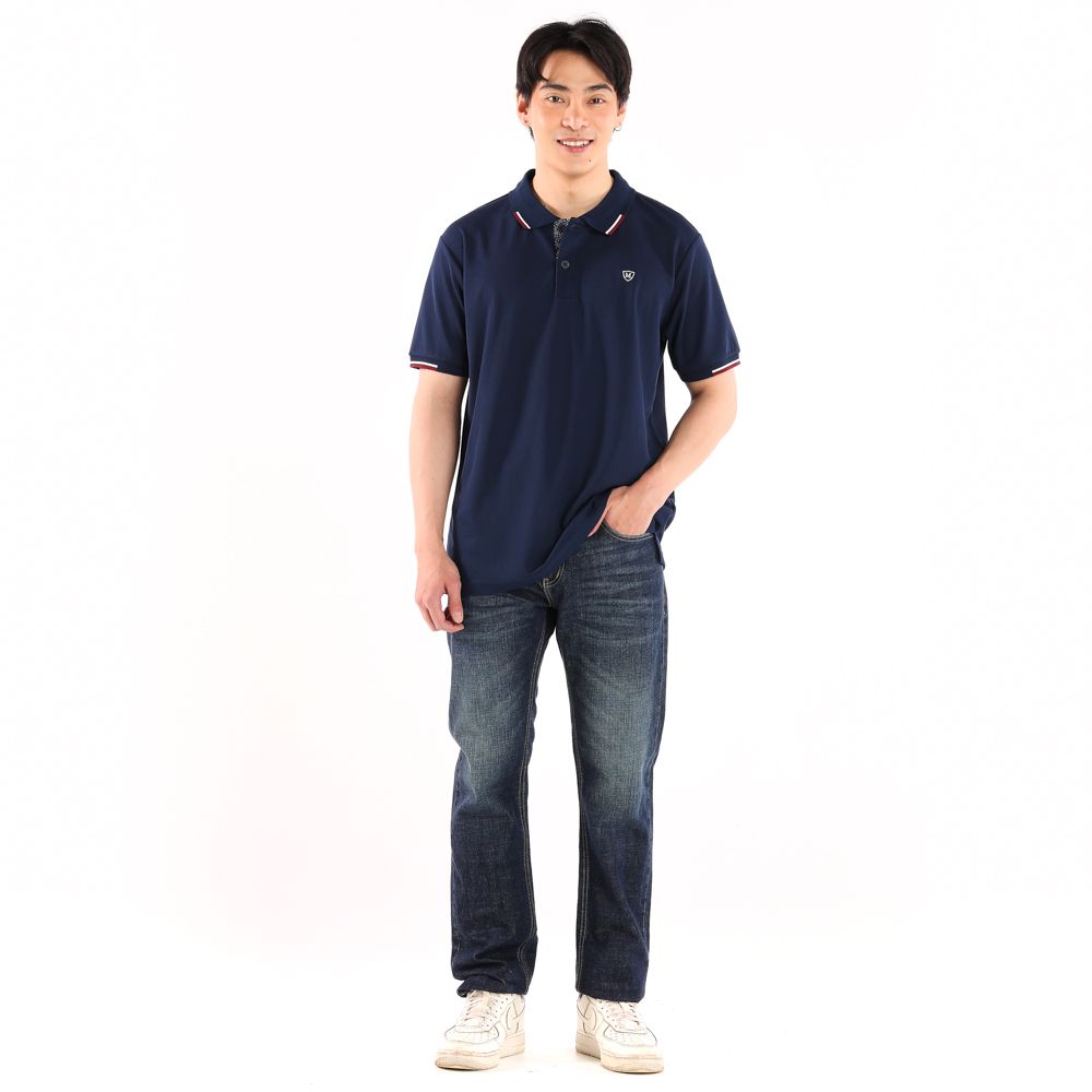 MESTYLE SOLID POLO SHIRT NAVY SIZE S