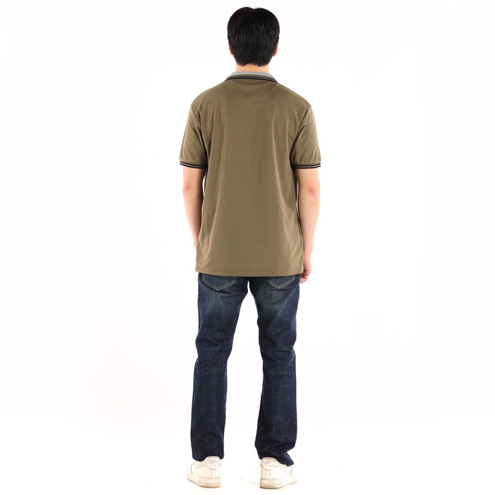 ME STYLE SOLID POLO SHIRT GREEN M
