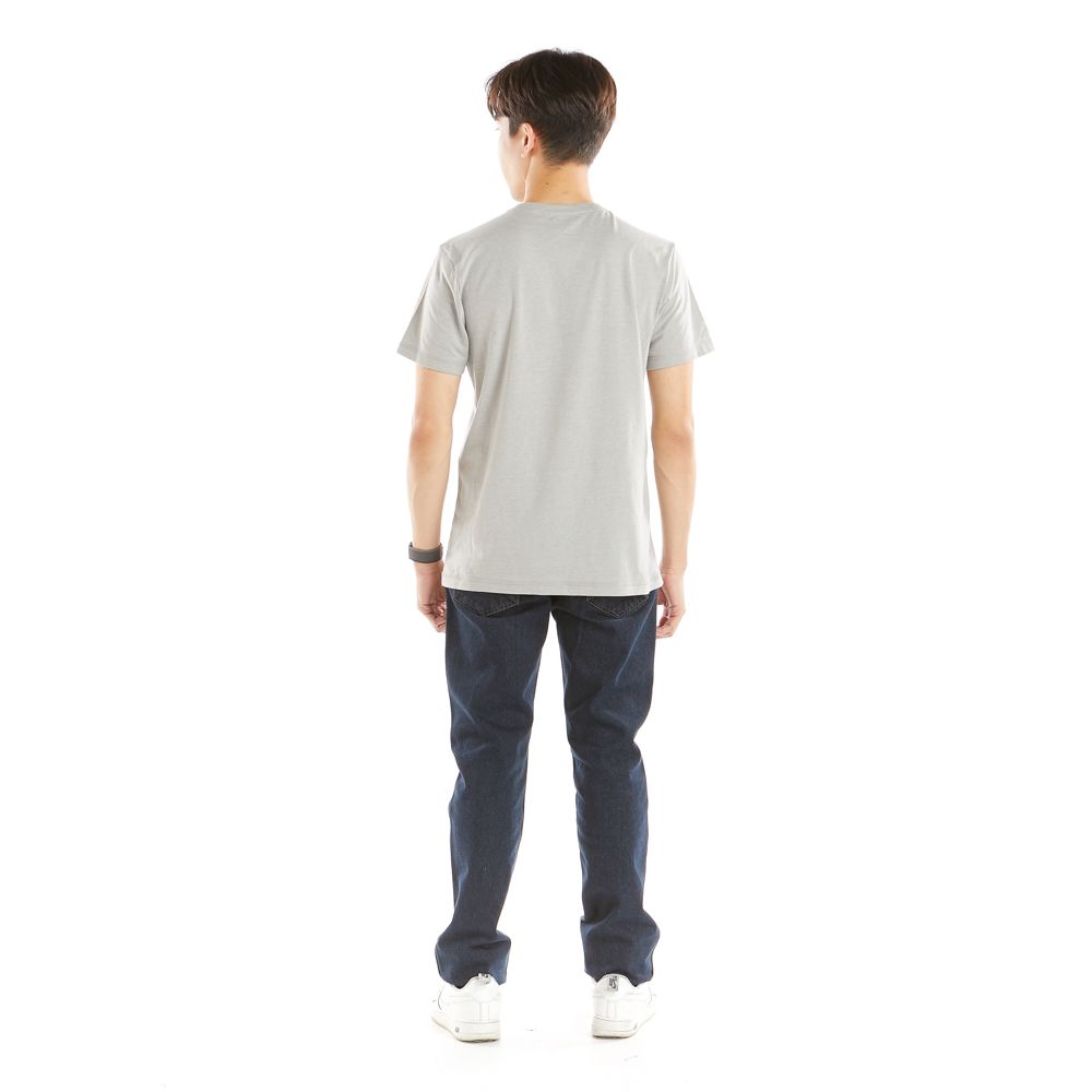 เสื้อยืดพิมพ์ปักสีเทา M