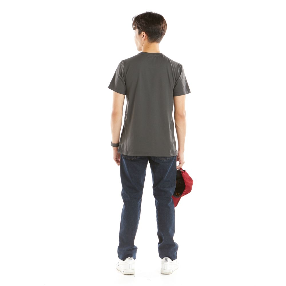 เสื้อยืดพิมพ์ปักเทาเข้ม L