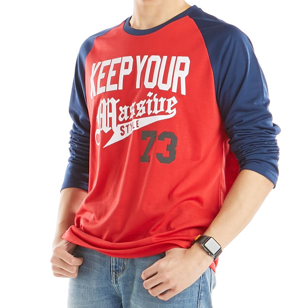 MESTYLE เสื้อแขนยาว สีแดง ไซซ์ M