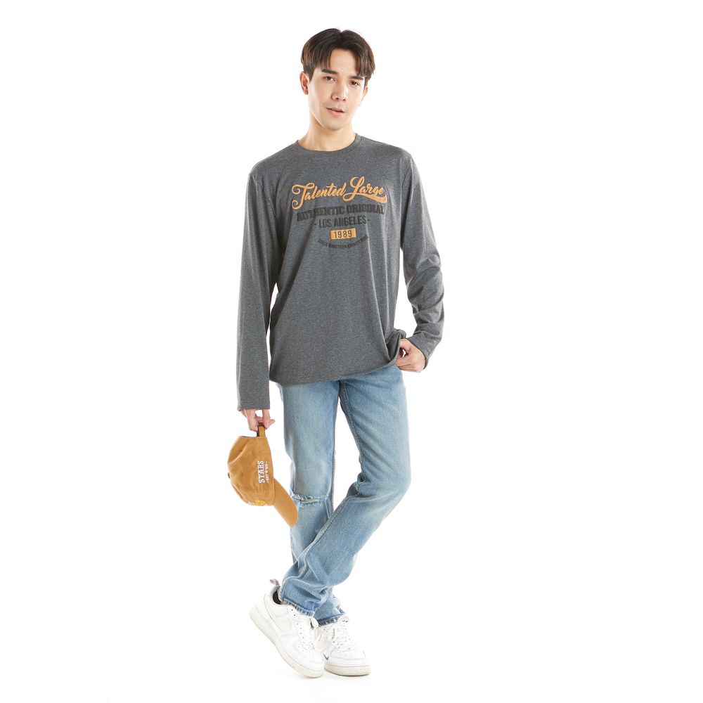 เสื้อแขนยาวสีเทาเข้ม M