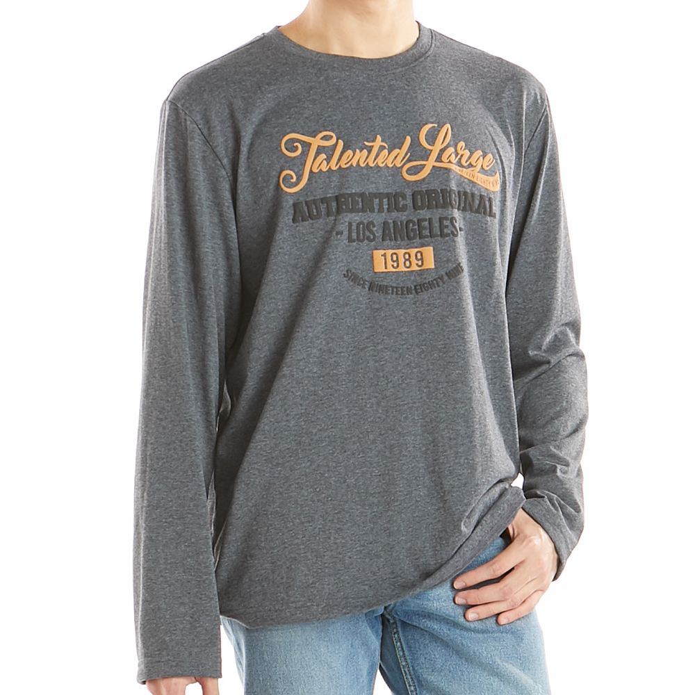 L/S T-SHIRT CHARCOAL L